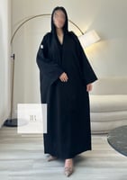 تشكيلة العيد | عباية البتول ورود كحلي - اسود