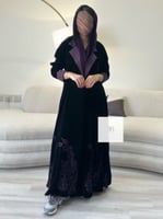 عباية جوزين - مخمل اصلي مطرز - موف