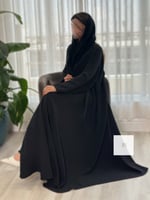 جديد الصيف | عباية بقماش العصر - اسود