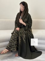 جديد الصيف | كريب طلس عشبي مع تطريز