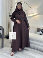 عباية شامواه كلوش بخيط ابيض - بني محمر