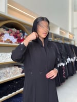 عباية سوار بليزر رسمي مزين بشك بقماش انترنت