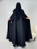 تشكيلة شتاء 2024 - عباية شغف كلوش بقماش شامواه وجا...