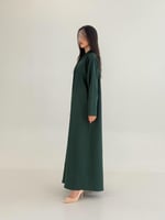 عباية سموه بقماش كريب باربي اخضر