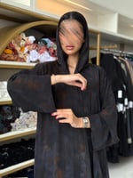 عباية نسرين بقماش شيفون (دبل فيس )