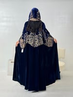 تشكيلة شتاء 2024 - عباية ميسم مخمل مشجر كحلي