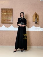 اليوم الوطني | عباية رؤية بقماش كريب الابداع بتطري...