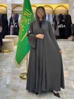 عباية بلاك بيري دبل كلوش - اخضر داكن