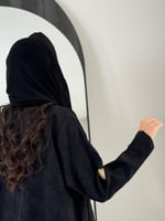 روزا ا بقماش حرير مشجر - اسود