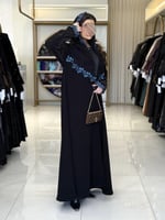 عباية شجن بقماش مخمل تركي تدخيلات كريب الابداع بدا...