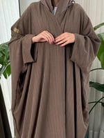 عباية بلانكا نصف بشت - بني