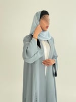 عباية نوريه بقماش كريب انترنت بارد بتخريم كمبيوتر...