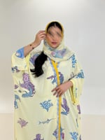 عباية الهبة بقماش شيفون برسم سمك