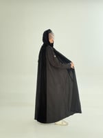 عباية ريماس بقماش مخمل كوري تدخيلات روكاما بني