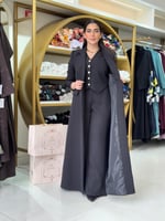 عباية عنقاء | بليزر طقم تركي ثلاث قطع اسود