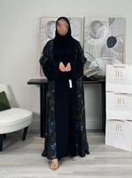 عباية رشا ا زيتي تدخيلات كم مربع مميز