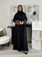 عباية زاد ا حرير مغسول كسرات لنن بني