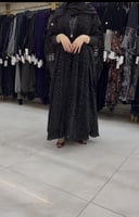 عباية الترف بقماش شيفون مخمل مبطن برسم هندسي