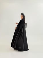 عباية امثال بقماش انترنت بتطريز بيج