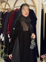 عباية شوق بقماش مخمل كوري تدخيلات كسرات