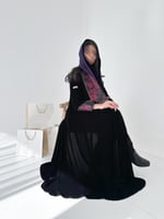 Winter collection ا عباية صوفيا مخمل اسود مع جاكار...