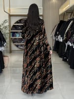 كولكشن العيد | عباية زينه بقماش شيفون مخمل بلمعه ا...