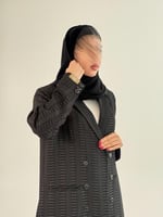 بليزر | عباية رودينه بقماش شاكيرا مقلم ٢