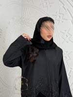 عباية رتم بقماش كريب الابداع تدخيلات تفته كوري مع...