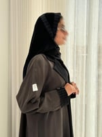 عباية تانيا | كلوش بقماش حرير مغسول بني