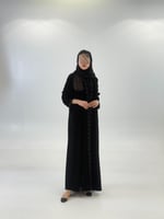 عباية روليم بقماش مخمل كوري بحياكه هاري