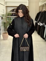 عباية ميسان بقماش جاكار مخطط كم كريب سراميك