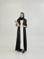 عباية جادي بقماش شاكيرا برسم مربعات كحلي