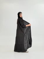 عباية مرحه بقماش لنن طبقات دبل كلوش