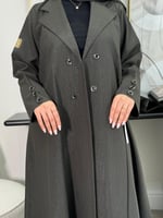 عباية سماء | قماش كريب سيلك زيتي