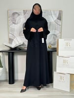 عباية اماليا ا بقماش انترنت كويتي اسود