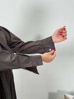 عباية اميمه ا بقماش كتان واقف فيراني