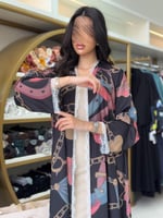 عباية الهبه لبنى بقماش حرير تويل اسود برسم سلسال