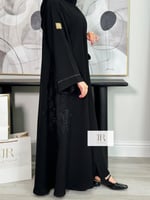 عباية مهجه - اسود تطريز اسود