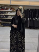 عباية الترف بقماش شيفون مخمل مبطن برسم انيق 2