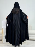 عباية سفانه ا قماش ملكي مع كاروهات