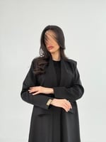 بليزر | عباية ملاك بقناش مريب ايطالي مزين ببنسات و...