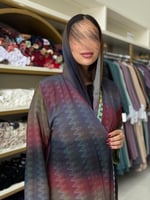 عباية نور بقماش شليشان ماتشاء تو فيس زيتي