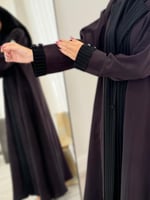 عباية تانيا | كلوش بقماش حرير مغسول موف