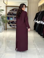 بليزر | عباية اسماء بقماش كريب باربي مزين بصدف برغ...