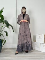 عباية بهجه ا بقماش كريب تركي نود