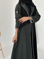 عباية السحاب بليزر بقماش كريب الاناقه