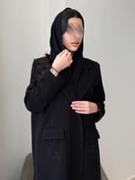 بليزر | اروى بقماش كريب رموش بحياكة يدويه اسود