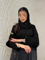 عباية تولين بقماش كريب الابداع تدخيلات تفته