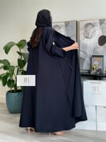 عباية الونا حرير مغسول اسود