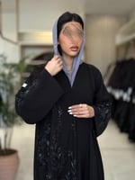 عباية صولا بقماش كريب ايطالي بشك رمادي